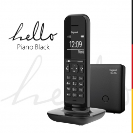 More about Gigaset Hello Phone - Schnurloses Design-Telefon für Zuhause mit Anrufbeantworter, großem Display und Freisprechfunktion - Schwa