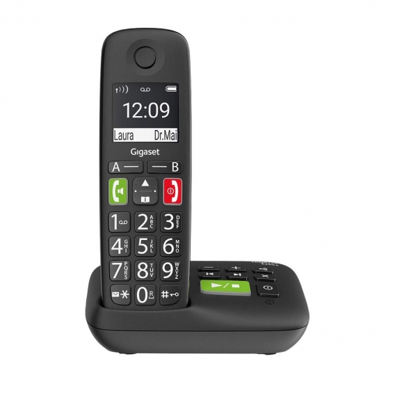 Gigaset E290A Duo 2 schnurlose-/ DECT -/ Analoge Telefone (mit Anrufbeantworter, Telefone mit großen Tasten und großem Display) 