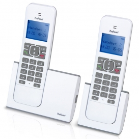 More about Profoon PDX-8420TE - DECT-Telefon mit 2 Mobilteilen, weiß/taupe