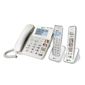 More about Geemarc PACK SENIOR 295 verstärktes schnurgebundenes 30 dB Seniorentelefon (+Anrufbeantworter)  und 2 Zusatz-Dect-Telefone (mit 