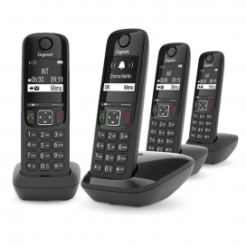 More about Gigaset AS690A Quattro Analog/DECT Phone Black