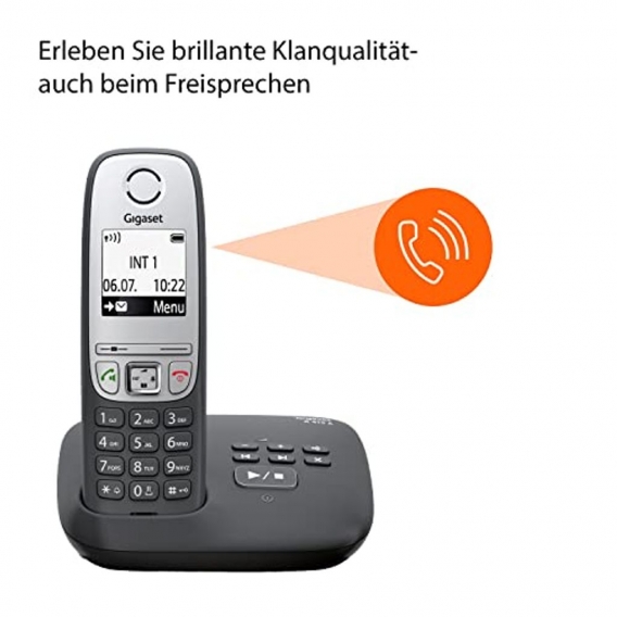 Gigaset A415A Trio Telefon - Schnurlostelefon, drei Mobilteile mit Grafik Display - Dect-Telefon mit Anrufbeantworter, Freisprec