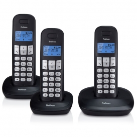 More about Profoon PDX-1130 - DECT-Telefon mit 3 Mobilteilen, schwarz