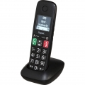 GIGASET E290HX schnurloses DECT Telefon (IP-Telefon Fritzbox kompatibel - VOIP, große Taste, großes Display) schwarz