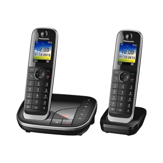 Panasonic KX-TGJ322GB Schnurlostelefon mit AB + 2. Mobilteil schwarz