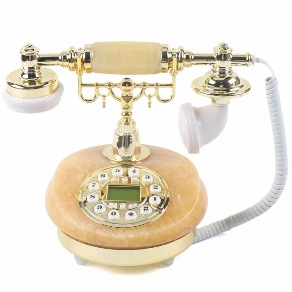 Retro-Telefon Europäischen Schnurgebunden Festnetztelefon FSK/DTMF Haustelefon Retrotelefon Small Base Desk Phone