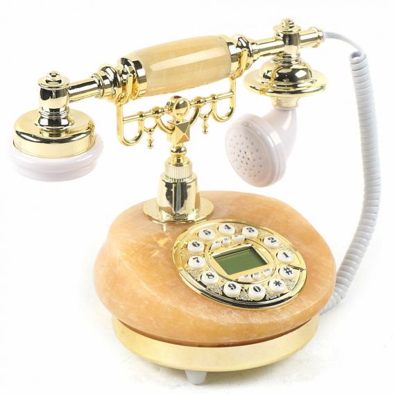 Retro-Telefon Europäischen Schnurgebunden Festnetztelefon FSK/DTMF Haustelefon Retrotelefon Small Base Desk Phone