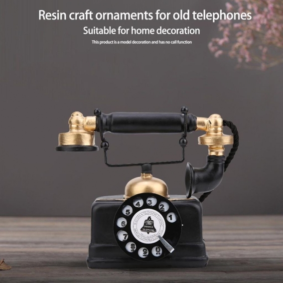 Vintage Retro Antikes Telefon Kabelgebundenes Festnetztelefon Home Desk Decor Ornament