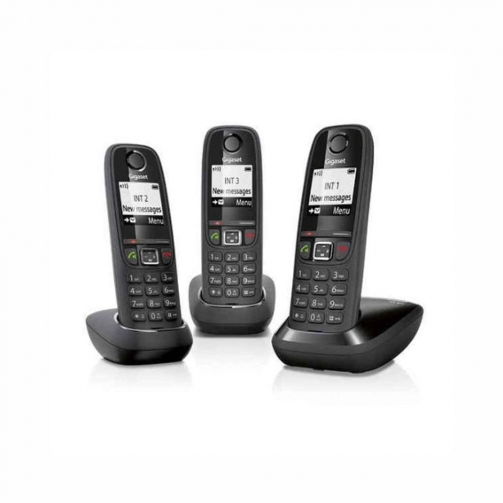 Gigaset AS405 Trio DECT-Telefon Schwarz Anrufer-Identifikation - Plug-Type C (EU)