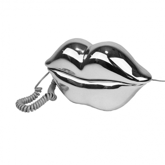 Sexy Silber Lippen Telefon