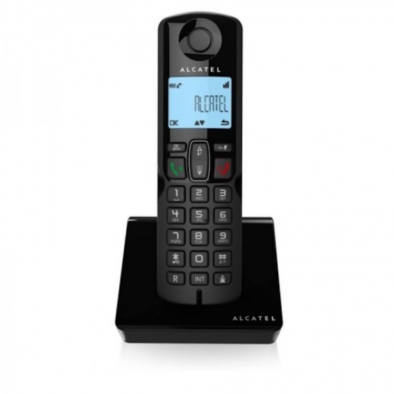 Alcatel S250, schwarz, Festnetztelefon, Großtastentelefon, Freisprechfunktion