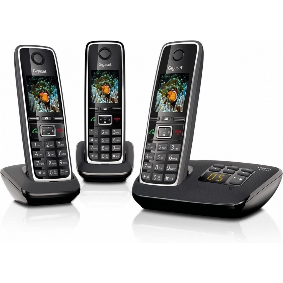 Gigaset C 530 A Trio Schnurloses Telefon Schwarz Babyphone-Funktion Anklopfen