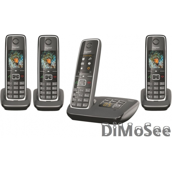 Gigaset C 530 A Trio Schnurloses Telefon Schwarz Babyphone-Funktion Anklopfen