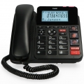 Fysic FX-8025 - Schnurgebundenes Telefon mit Anrufbeantworter und DECT-Telefon für Senioren, schwarz