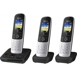 More about Panasonic KX-TGH723 - DECT-Telefon - Kabelloses Mobilteil - Freisprecheinrichtung - 200 Eintragungen