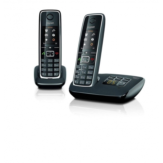 Gigaset C530A DUO DECT-Telefon Schwarz Anrufer-Identifikation - Plug-Type C (EU) (IT Version)