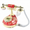 Vintage Keramik Telefon Retro Stil Knopf Zifferblatt Schreibtisch Dekoration Festnetztelefon Haustelefon Nostalgie Tisch Dekor