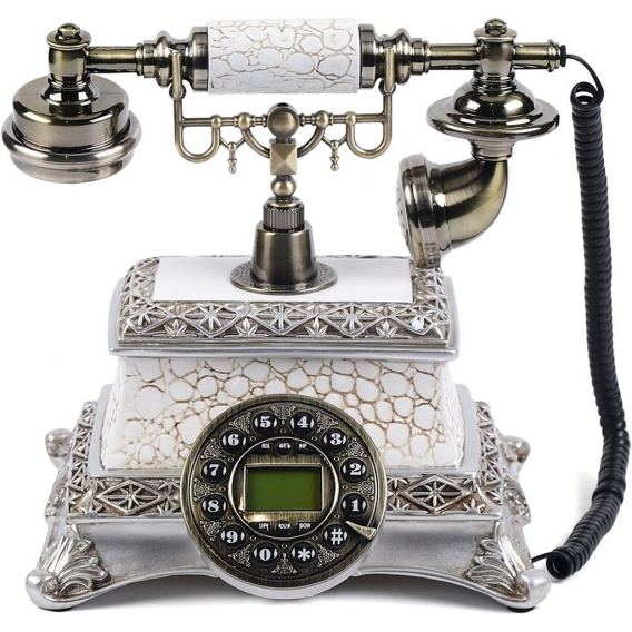 Antikes Nostalgisches Festnetztelefon mit Wählscheibe Retro-Telefon Nostalgie Telefontisch Telefon Dekoration