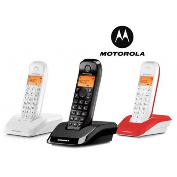 Motorola S 1203 TRIO Strahlungsarmes Schnurlostelefon, Rufnummernanzeige, 2 zusätzliche Mobilteile, Freisprechfunktion, DECT