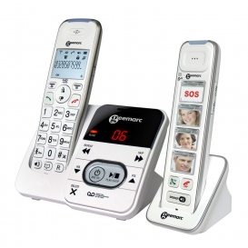 More about Geemarc PACK MOBILITY 295 verstärktes schnurloses 30 dB Seniorentelefon (+Anrufbeantworter)  und Zusatz-Dect-Telefon  - Deutsche