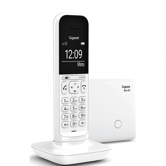 Gigaset CL390, Analoges/DECT-Telefon, Kabelloses Mobilteil, Freisprecheinrichtung, 150 Eintragungen, Anrufer-Identifikation, Wei