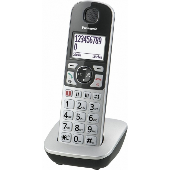 Panasonic KX-TGE510GS Schnurlostelefon Silberschwarz | DECT | Große Tasten