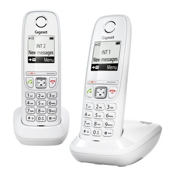 Gigaset AS405 Duo Schnurloses DECT / GAP-Telefon Weiß