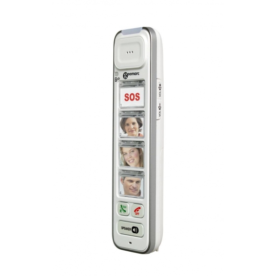 Geemarc PHOTODECT 295 Zusatz-Telefon - schnurloses Schwerhörigen 30 dB -Telefon mit 4 Fototasten und Lautsprecher - besonders pr