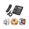 Desktop-schnurgebundenes Telefon mit LCD-Display Anrufer-ID-Lautstaerke Einstellbarer Taschenrechner Wecker fuer Haus Home Call 