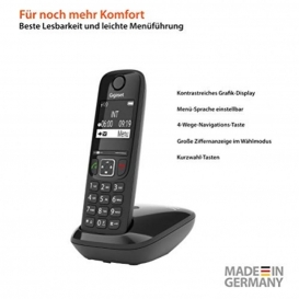 More about gigaset AS690 Festnetz-/Schnurlostelefon ohne Anrufbeantworter (DECT-Telefon mit Freisprechfunktion, grou00dfes Display, grou00d