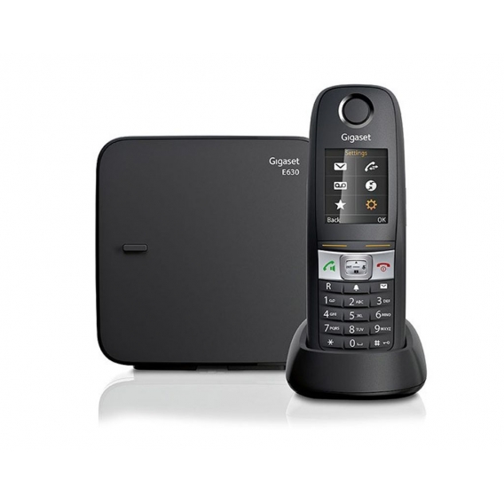 Gigaset E630, DECT-Telefon, Freisprecheinrichtung, 200 Eintragungen, Anrufer-Identifikation, Grau