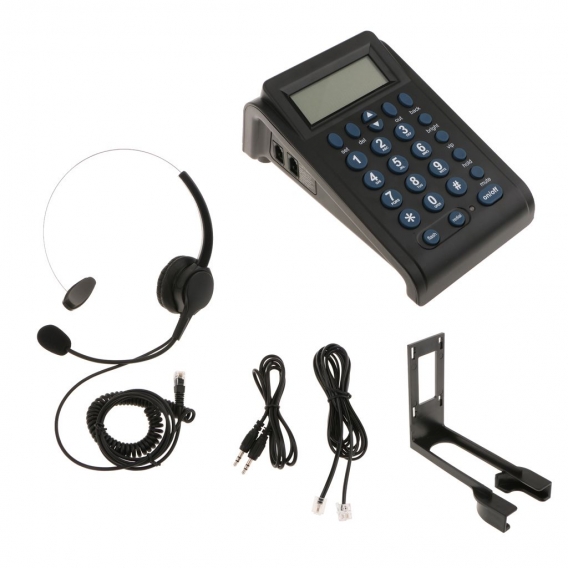 Ht582 Lcd Bildschirm Telefon Mit Headset Kabel Call Center Telefon Tastatur