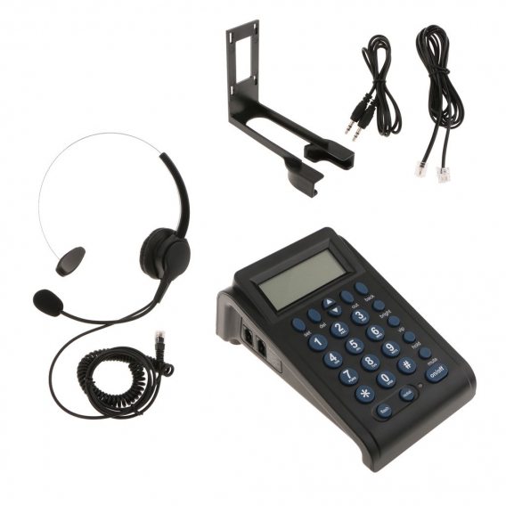 Ht582 Lcd Bildschirm Telefon Mit Headset Kabel Call Center Telefon Tastatur