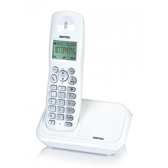 Switel Tiger DE 1031 Schnurloses DECT Telefon Strahlungsarm Energiesparend Weiß