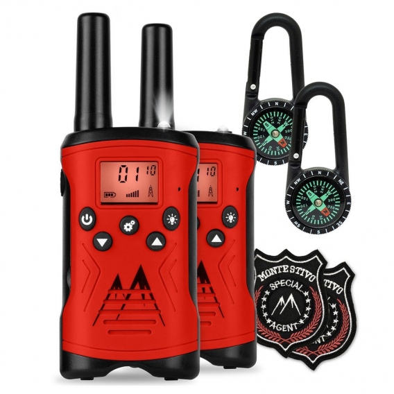 Monte Stivo Agent Walkie-Talkie für Kinder Rot