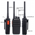 Retevis RT24 Walkie Talkie, Funkgeräte Set, 3 km Funkgeräte mit Headset, 16 Kanäle VOX Scan Squelch Handfunkgerät Wiederaufladba