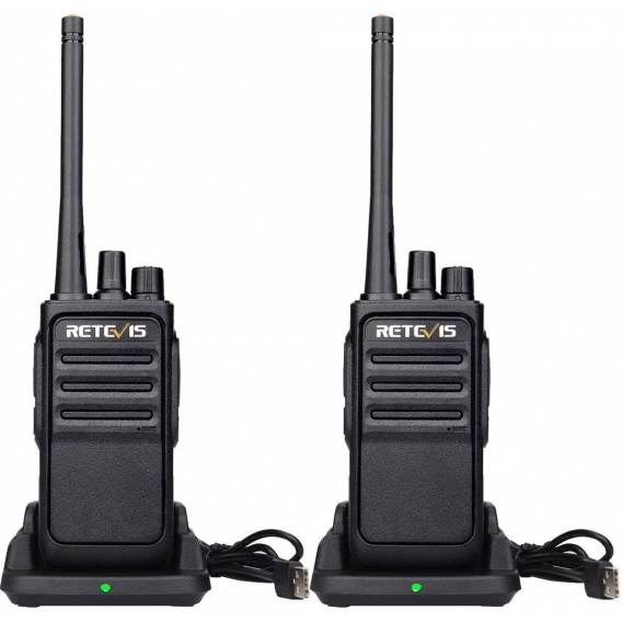 Retevis RT617 Walkie Talkie, Funkgerät Set, 16 Kanäle, 1200mAh, VOX, Nicht Magnetisches Mikrofon, Lizenzfrei PMR Funkgerät für N