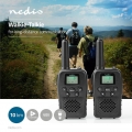 Nedis Walkie-Talkie-Set | 2 Hörer | Bis zu 10 km | Frequenzkanäle: 8 | PTT / VOX | Bis zu 3 Hours | Schwarz NE550718447