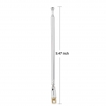 Teleskop-FM-Radio-Antenne 4 Abschnitte Verchromung Kupfer-Antenne 360 ​​° drehbar【Silber】