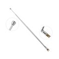 Teleskop-FM-Radio-Antenne 4 Abschnitte Verchromung Kupfer-Antenne 360 ​​° drehbar【Silber】