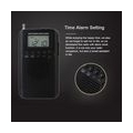HRD-104 Portable AM ​​/ FM Stereo Radio Tasche 2-Band Digital Tuning Radio Mini-Empfänger Outdoor-Radio mit Kopfhörer Lanyard 1,
