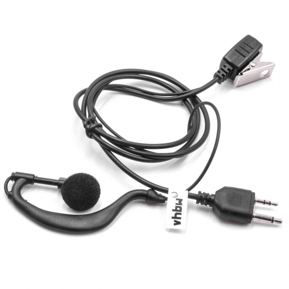 vhbw Headset Stereo mit Rufannahme kompatibel mit Funkgerät Midland GXT-710, GXT-720, GXT-750, GXT-756, GXT-757, GXT-775, GXT-80