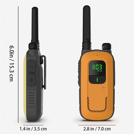 AcserGery PR-T3 Walkie Talkie für Kinder. 16 Kanäle PMR446 Funkgerät ab 3 Jahre VOX mit Taschenlampe 4 km Reichweite, 2 Stück