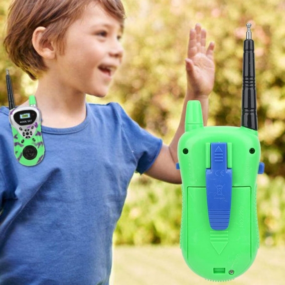 Pyzl 2 Stück Kinderspielzeug Walkie Talkie, Kinder Militär Fernbedienung Elektrisches Telefon / Uhr Walkie Talkie, Eltern-Kind I