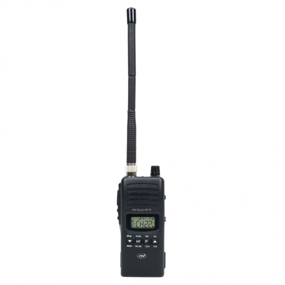 HP 72 PNI Escort Tragbarer CB-Radiosender, Multi-Standard, 4 W, AM-FM, 6-stufig einstellbarer ASQ, Dual Watch, Scan, Lock, Roger