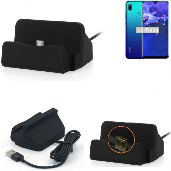 K-S-Trade Dockingstation kompatibel mit Huawei P Smart 2019 Docking Station Micro USB Tisch Lade Dock Ladegerät Charger inkl. Ka