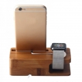 Bamboo Lade Station Für Apple Watch Uhr 38mm / 42mm Halterung Dock Dockingstation