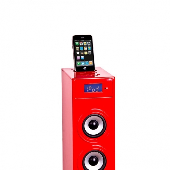 Sound Musikturm Soundtower Dockingstation Ipod Iphone USB rot BigBen Glossy Red