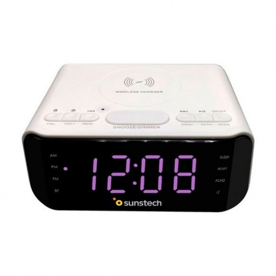 Wecker sunstech frd50btwcwt/ fm radio/ wireless charging dock