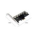 PCIe 1 bis 7 PCI Express USB3.0 mit Heatsink-Mining-Stabilität 7 USB-Buchsen 7 Ports 1x bis 7x Riser-Extender-Adapterkarte für W